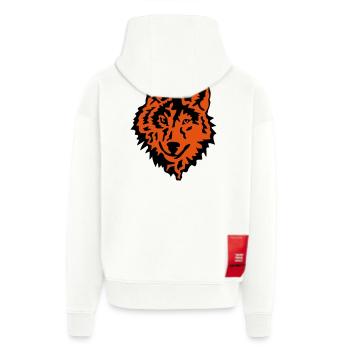 wolf - Zip Hoodie - made by SPREAD - OFF WHITE - Back