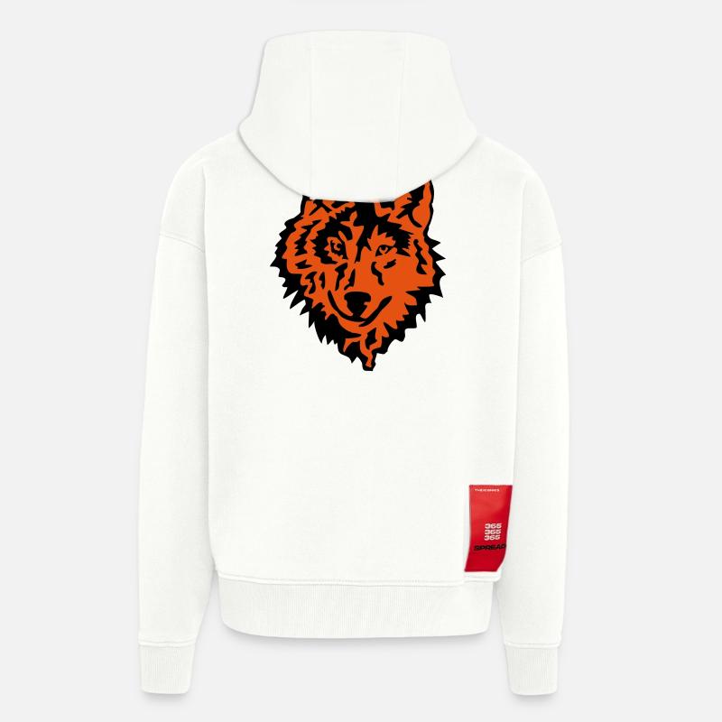 le loup - Veste à capuche bio épaisse oversize fabriqué en UE - OFF WHITE