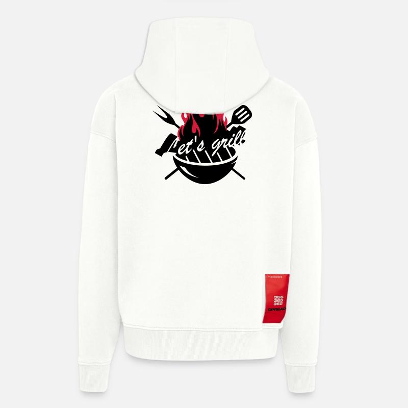 Grill mit Grillbesteck - Zip Hoodie - made by SPREAD - OFF WHITE