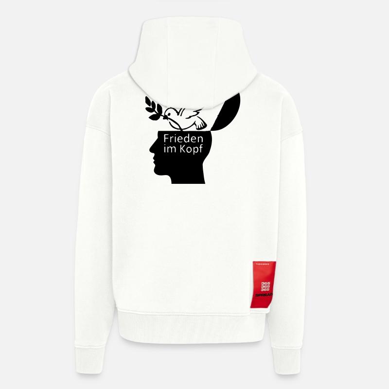 Frieden Peace Liebe Friede Weltfrieden - Zip Hoodie - made by SPREAD - OFF WHITE