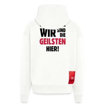 geil Geilsten Party witzig Bier lustig T-Shirt - Zip Hoodie - made by SPREAD - OFF WHITE - Hinten