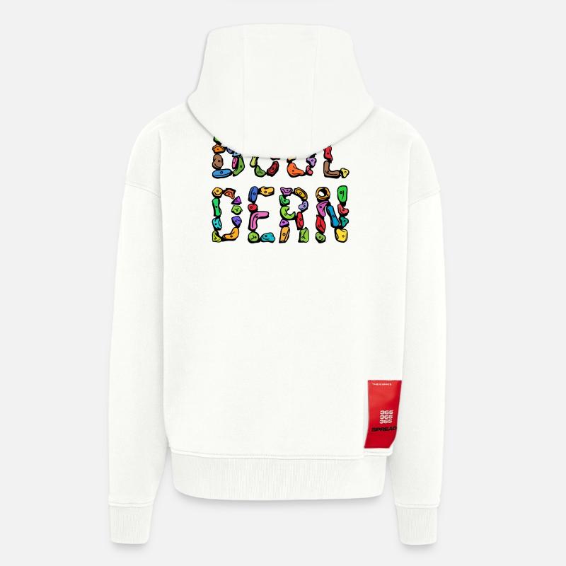 Bouldering boulder climbing scripture mountaineering - Zip Hoodie - made by SPREAD - OFF WHITE