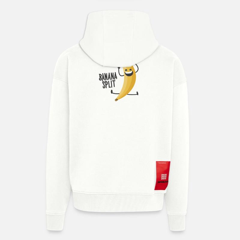 Banana Split - Zip Hoodie - made by SPREAD - OFF WHITE