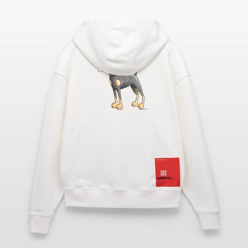 Dobermann Oder Pinscher mit Knochen Zip Hoodie - made by SPREAD