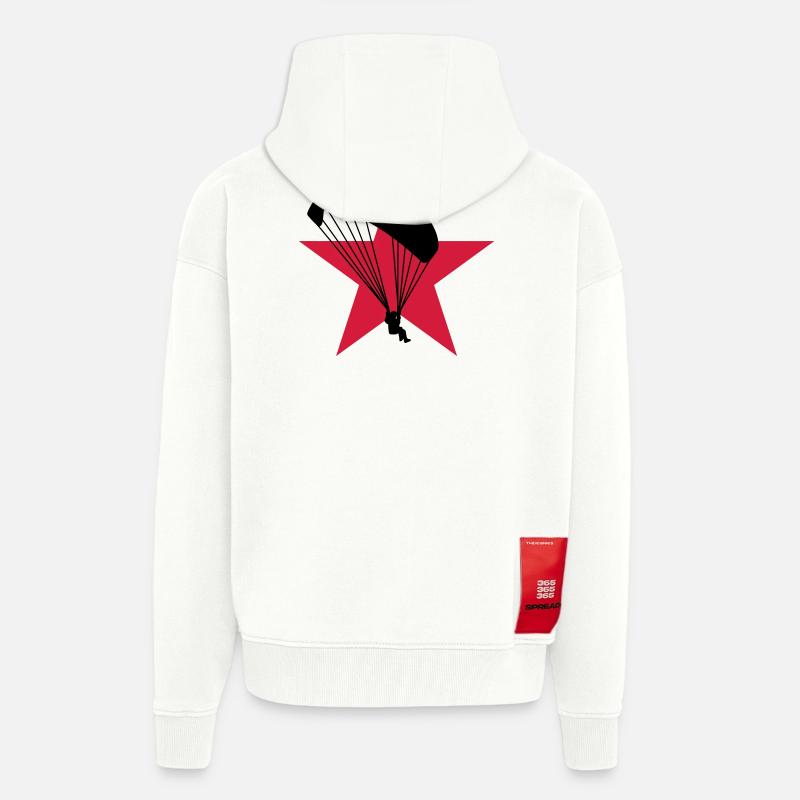 Gleitschirmfliegen / Gleitschirm / Paragliding / - Zip Hoodie - made by SPREAD - OFF WHITE