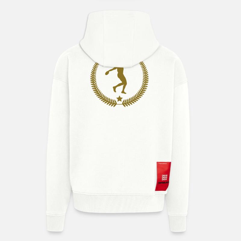 Speerwurf / Diskuswurf / Kugelstoßen / Hammerwurf - Zip Hoodie - made by SPREAD - OFF WHITE
