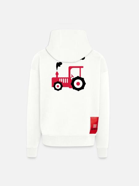 tracteur - Veste à capuche bio épaisse oversize fabriqué en UE - OFF WHITE