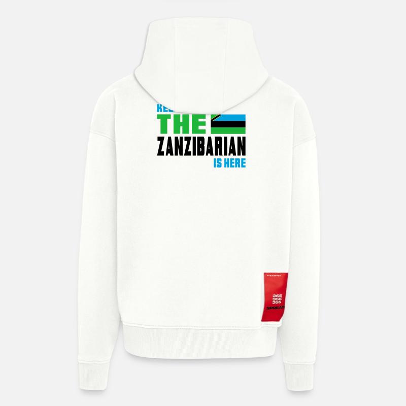 Keep Calm Design / Geschenk Tansania - Zip Hoodie - made by SPREAD - OFF WHITE