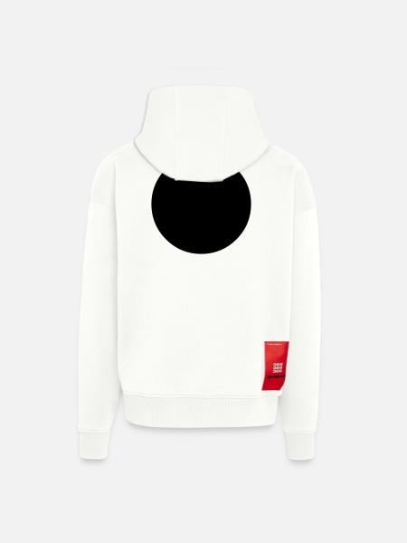 Blau-grüner Globus - Zip Hoodie - made by SPREAD - OFF WHITE