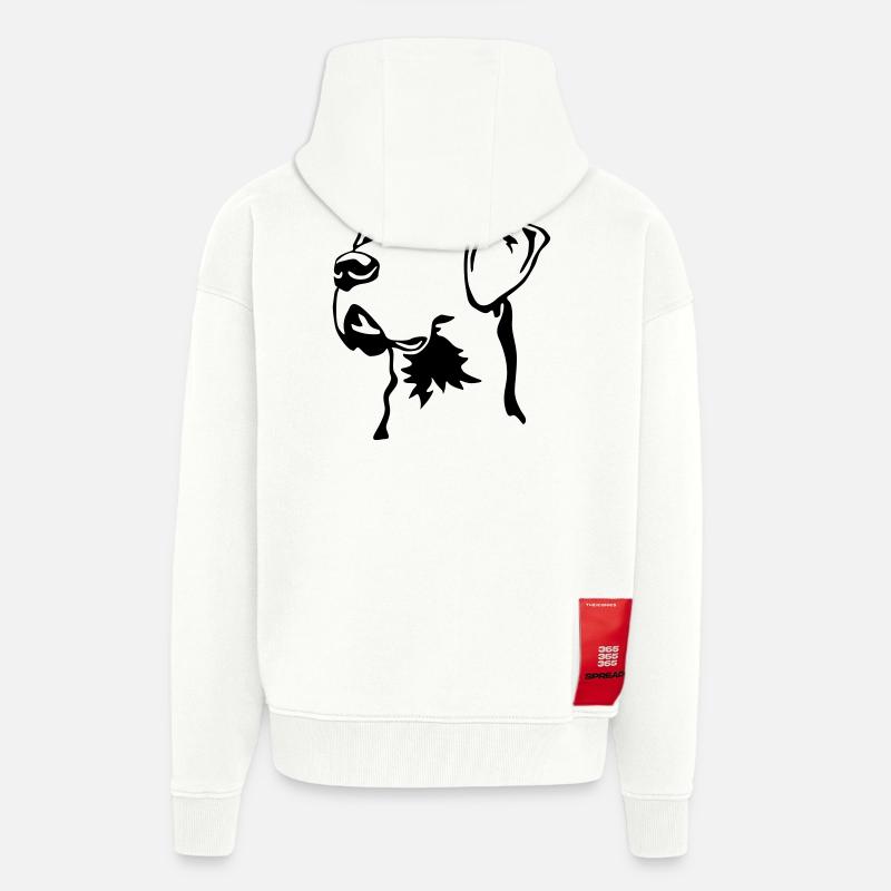 Deutsche Dogge Kopf - Zip Hoodie - made by SPREAD - OFF WHITE