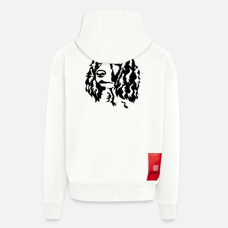 Welsh Springer Spaniel Kopf - Zip Hoodie - made by SPREAD - OFF WHITE