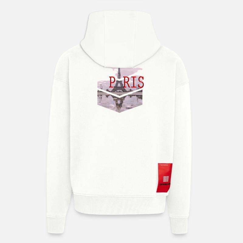 Paris Skyline Eiffelturm Silhouette - Zip Hoodie - made by SPREAD - OFF WHITE