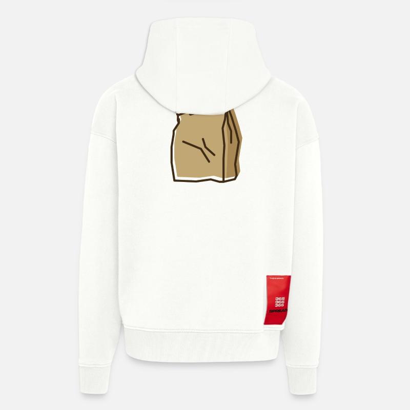 Sac - offset - Veste à capuche bio épaisse oversize fabriqué en UE - OFF WHITE