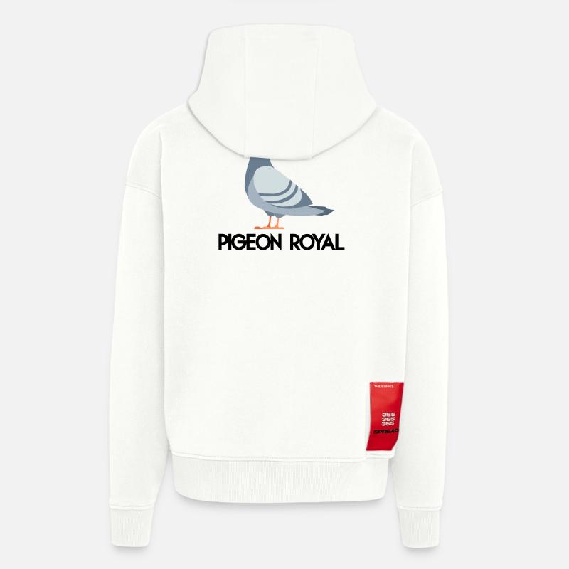Königliche Taube (schwarzer Tippfehler) - Zip Hoodie - made by SPREAD - OFF WHITE