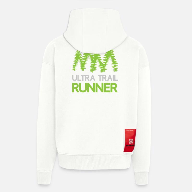 Ultra Trail Runner - Veste à capuche bio épaisse oversize fabriqué en UE - OFF WHITE
