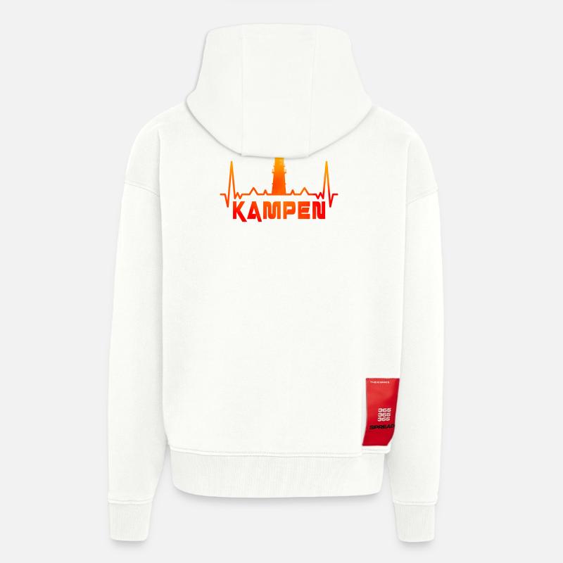 Kampen lighthouse design / gift idea - Zip Hoodie - made by SPREAD - OFF WHITE