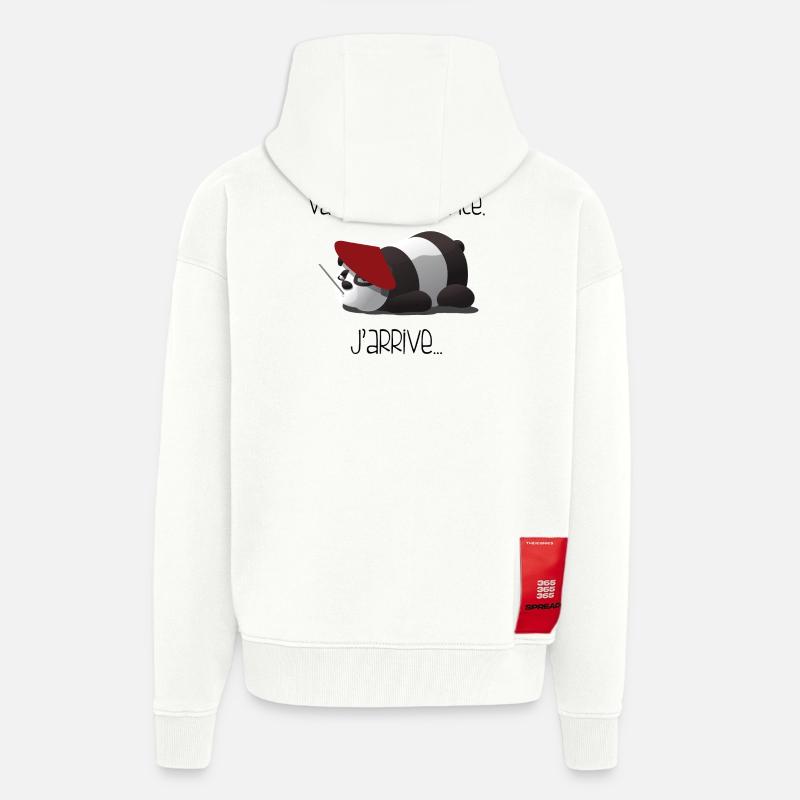 Panda mit Red Meret Pantomime - Zip Hoodie - made by SPREAD - OFF WHITE