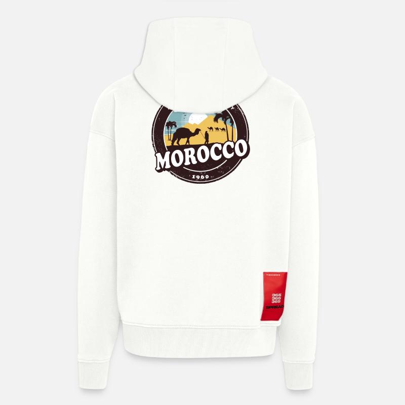 Marokko Kamel Wüsten Design / Geschenkidee - Zip Hoodie - made by SPREAD - OFF WHITE