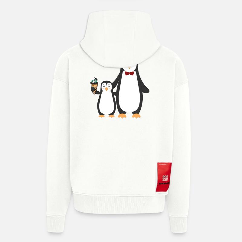 Pinguin Pinguine mit Eis - Zip Hoodie - made by SPREAD - OFF WHITE