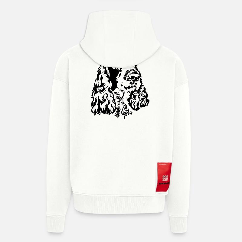 Englischer Springer Spaniel Kopf - Zip Hoodie - made by SPREAD - OFF WHITE