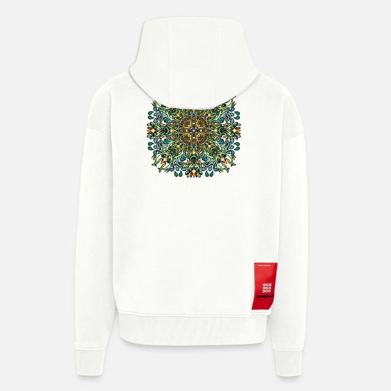 Mandala | Bunt | Leben | Geschenkidee - Zip Hoodie - made by SPREAD - OFF WHITE