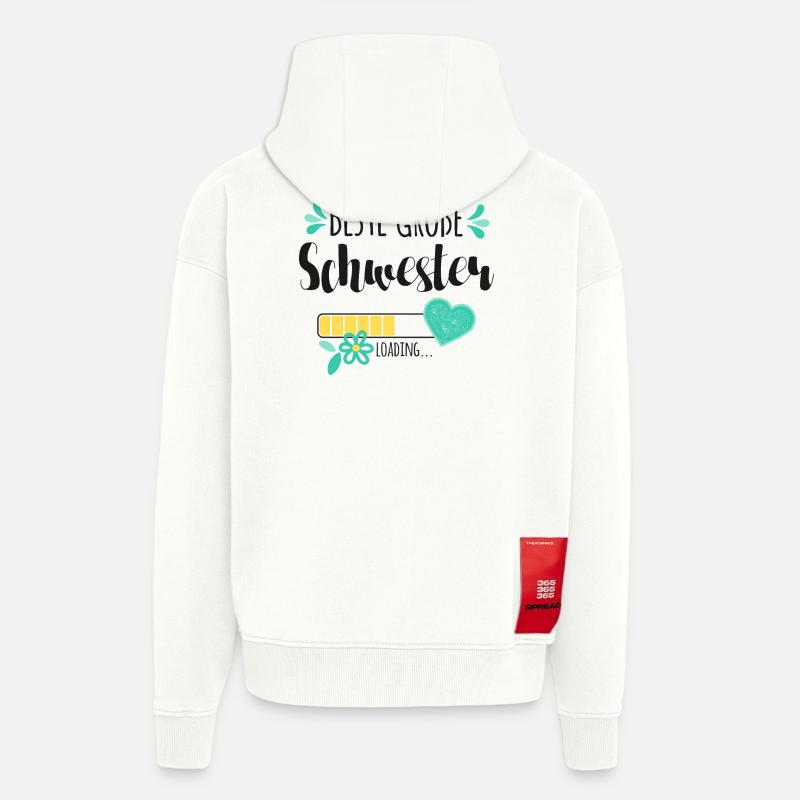 Beste Große Schwester Loading - Zip Hoodie - made by SPREAD - OFF WHITE
