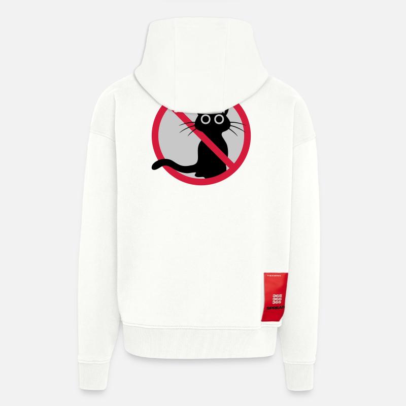 Katze verboten Schild - Zip Hoodie - made by SPREAD - OFF WHITE