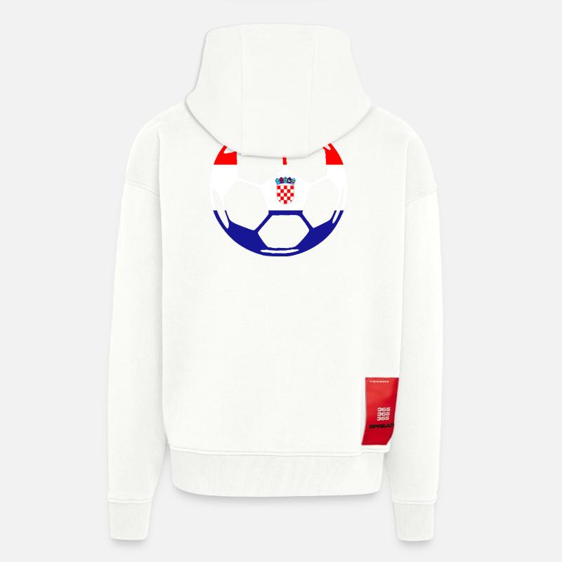 ballCROATIA - Veste à capuche bio épaisse oversize fabriqué en UE - OFF WHITE