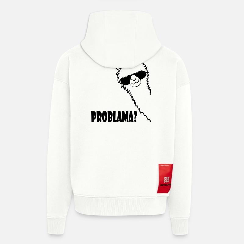 Lama Problama Frage - Zip Hoodie - made by SPREAD - OFF WHITE