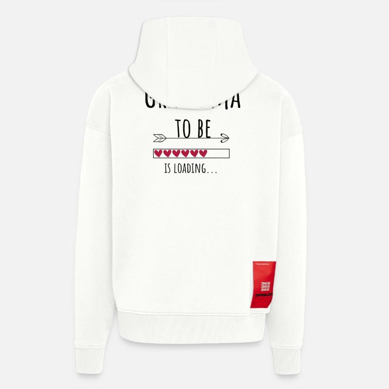 Oma Großmutter Ankündigung Schwanger Geschenk - Zip Hoodie - made by SPREAD - OFF WHITE