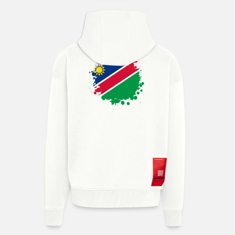 Namibia Flaggen Klecks Design - Zip Hoodie - made by SPREAD - OFF WHITE