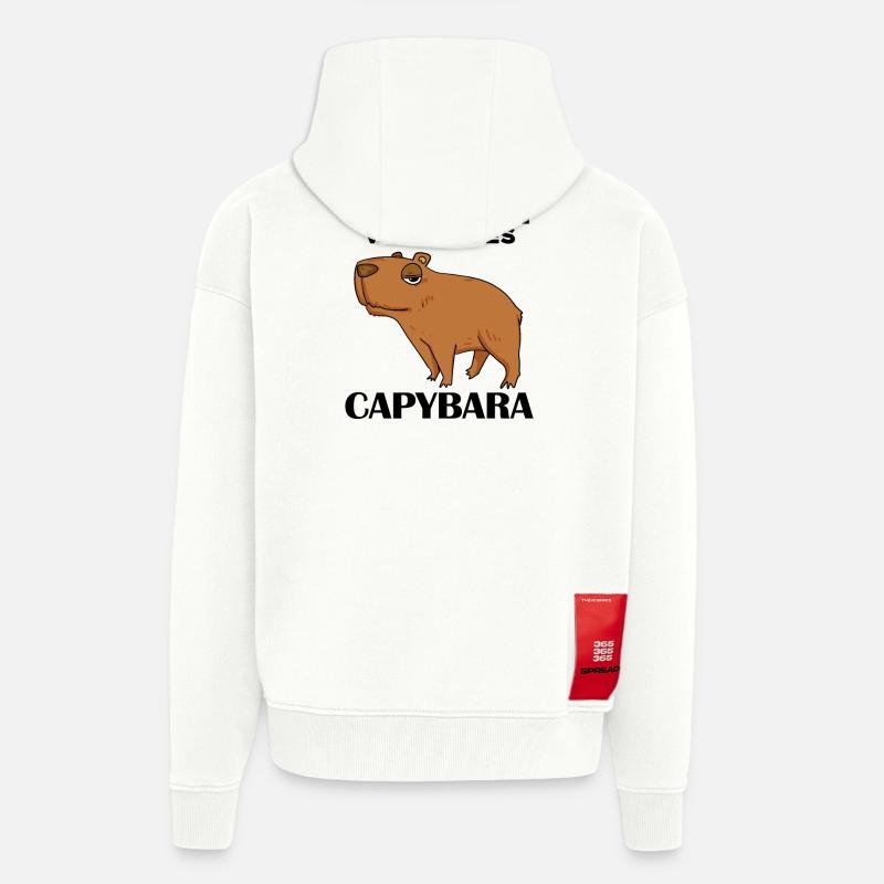 Capybara Boy - Zip Hoodie - made by SPREAD - OFF WHITE
