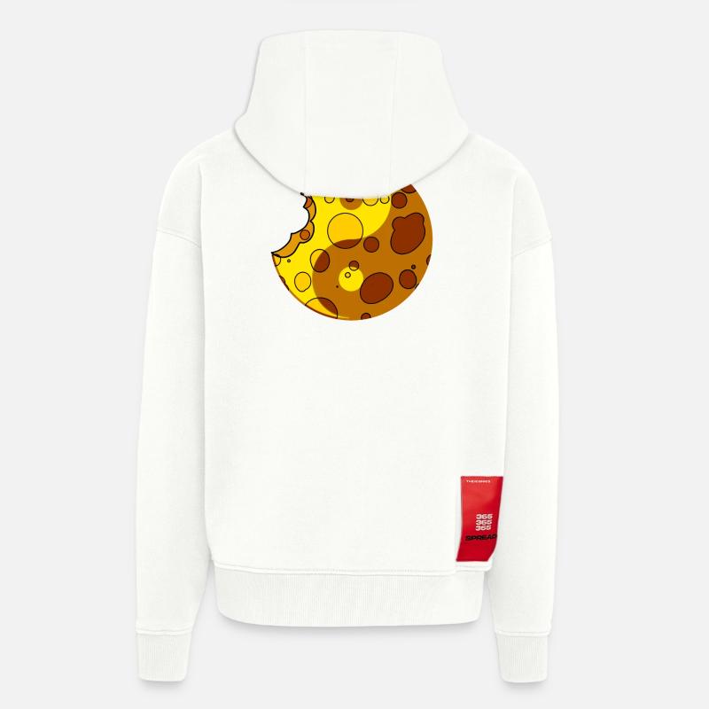 Fromage Yin Yang - Veste à capuche bio épaisse oversize fabriqué en UE - OFF WHITE