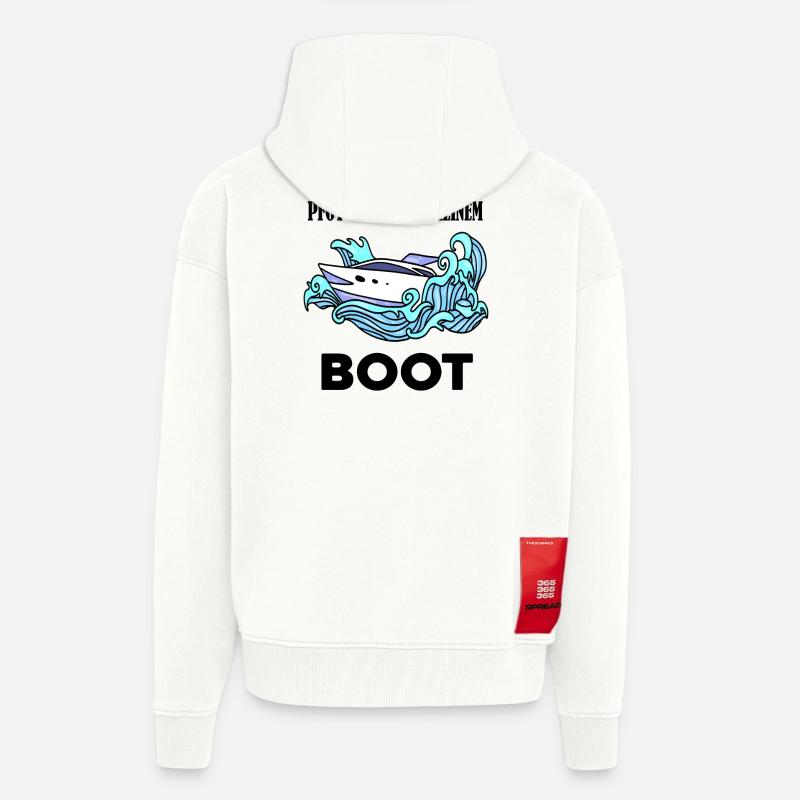Motorboot Kapitän Boot Boote Seefahrt - Zip Hoodie - made by SPREAD - OFF WHITE