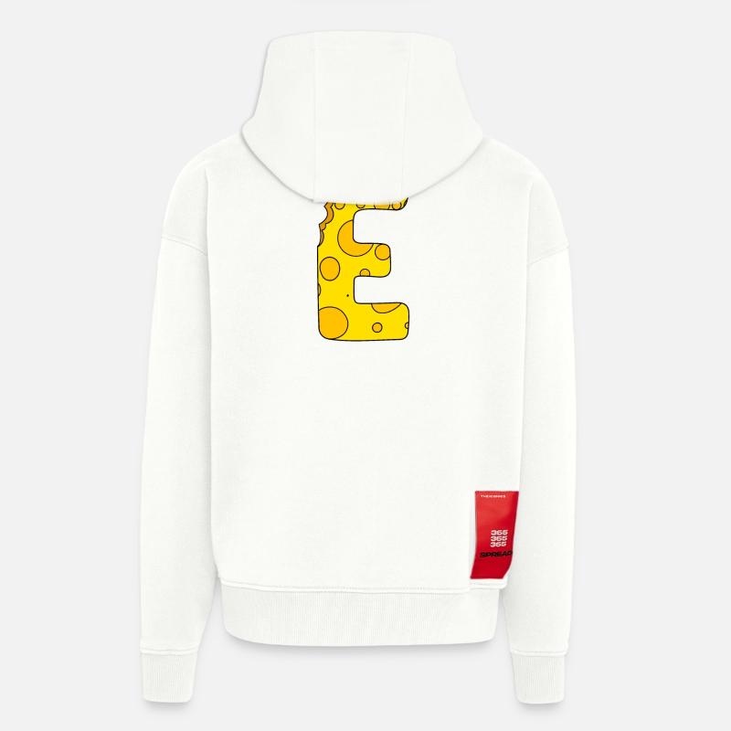 Letter E - Zip Hoodie - made by SPREAD - OFF WHITE