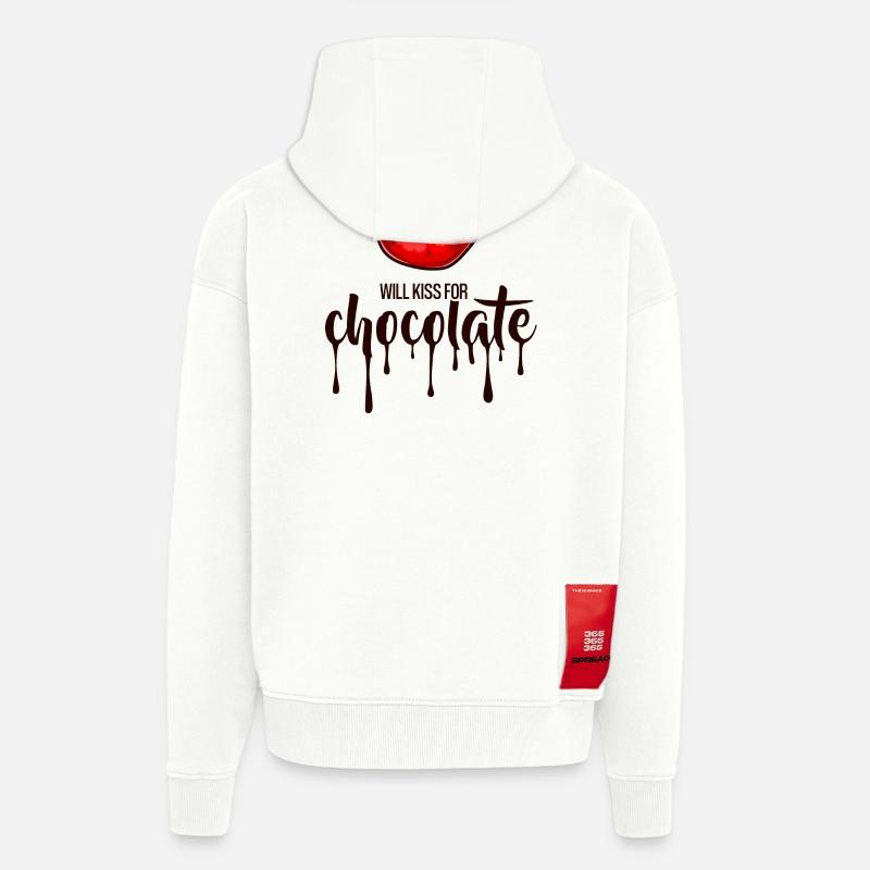 Wird sich für Schokolade küssen - Zip Hoodie - made by SPREAD - OFF WHITE