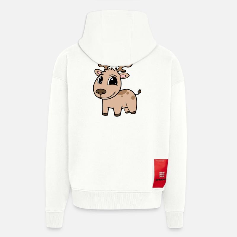 Roe deer - Zip Hoodie - made by SPREAD - OFF WHITE