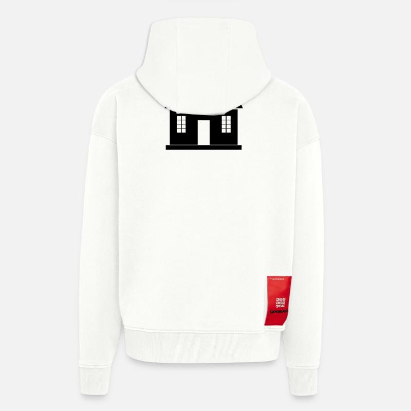 MAISON - Veste à capuche bio épaisse oversize fabriqué en UE - OFF WHITE