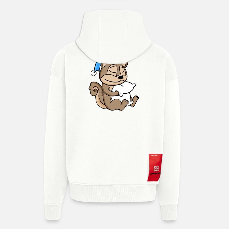 Bébé écureuil - Veste à capuche bio épaisse oversize fabriqué en UE - OFF WHITE