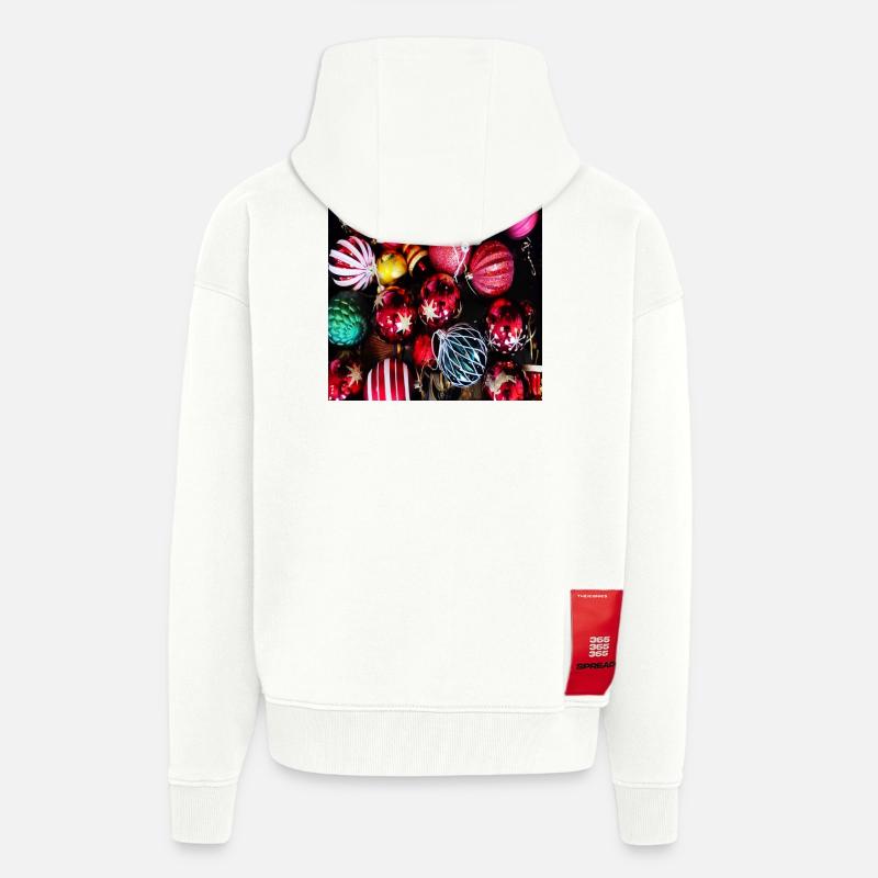 Christbaumkugeln - Weihnachtsdeko - Zip Hoodie - made by SPREAD - OFF WHITE