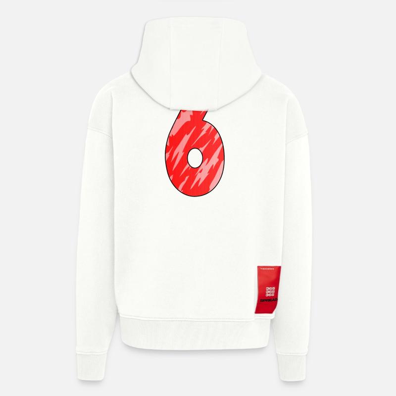 Numéro 6 - 6 ans - Veste à capuche bio épaisse oversize fabriqué en UE - OFF WHITE