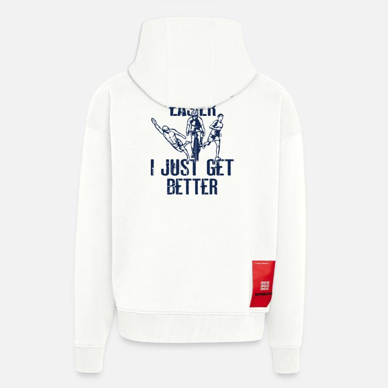 Es Wird Nie Einfacher Triathlon - Zip Hoodie - made by SPREAD - OFF WHITE