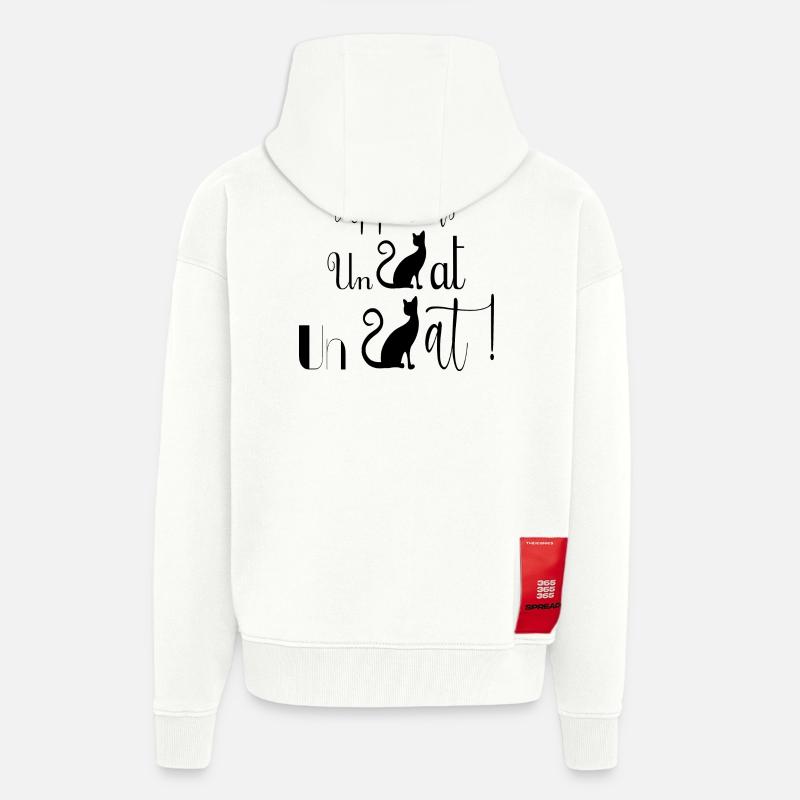 chat - Veste à capuche bio épaisse oversize fabriqué en UE - OFF WHITE