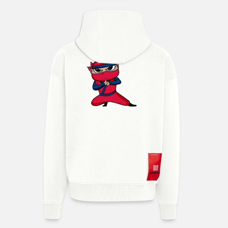 Ninja Red - Zip Hoodie - made by SPREAD - OFF WHITE