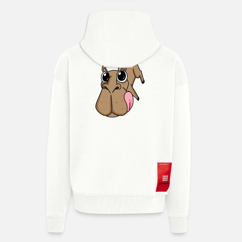 Kamel großes Gesicht - Kamel Kopf - Zip Hoodie - made by SPREAD - OFF WHITE