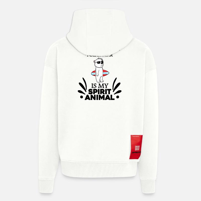 Eisbär Polarbär Bär - Zip Hoodie - made by SPREAD - OFF WHITE