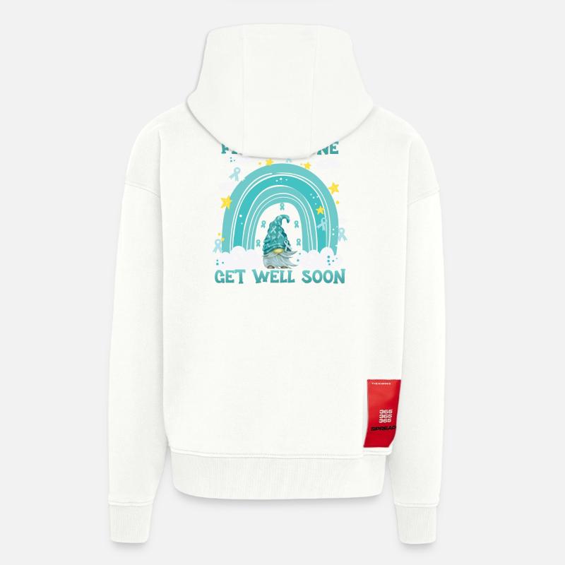 Gnome One Fights Alone Gebärmutterkrebs - Zip Hoodie - made by SPREAD - OFF WHITE