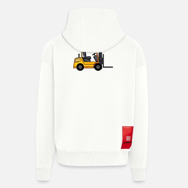 Chariot élévateur - Veste à capuche bio épaisse oversize fabriqué en UE - OFF WHITE