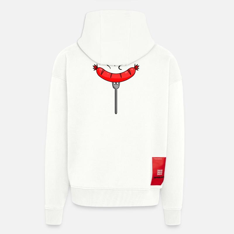 Wurst Currywurst Fleisch Bratwurst Grillwurst - Zip Hoodie - made by SPREAD - OFF WHITE