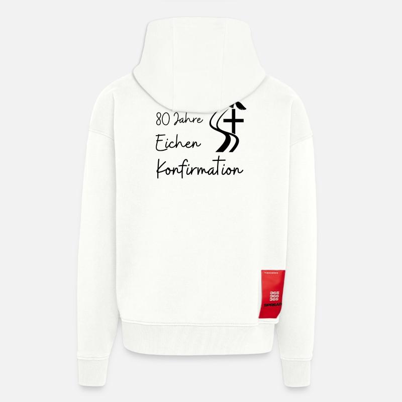 Eichen Konfirmation 80 Jahre Jubelkonfirmation - Zip Hoodie - made by SPREAD - OFF WHITE